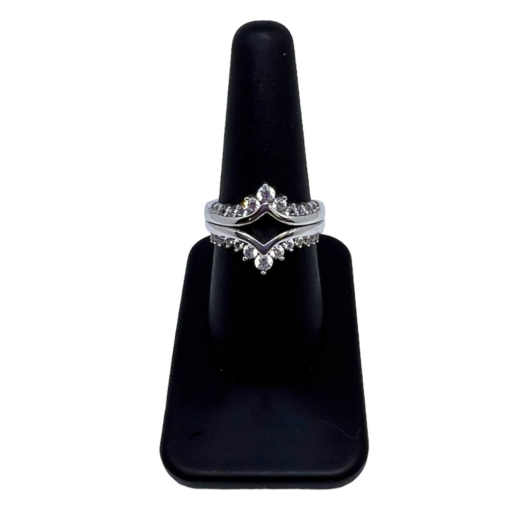 Diamonique x Lisa Mason Set of 2 Ring Guards Sterling Silver
